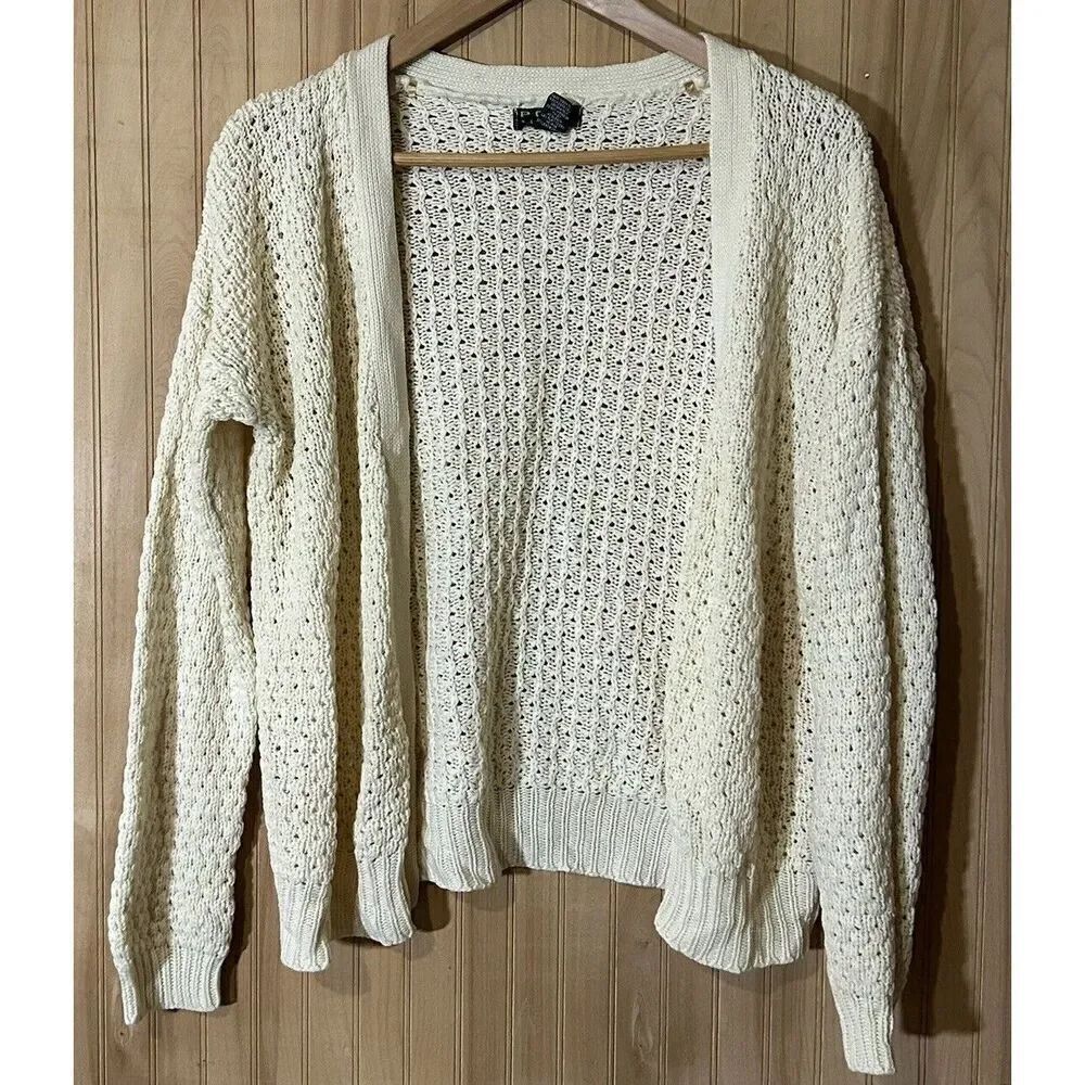 Poof New York Women's Large Open Front Cardigan